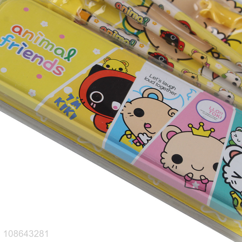 Hot selling kids stationery set school supplies with pencil case