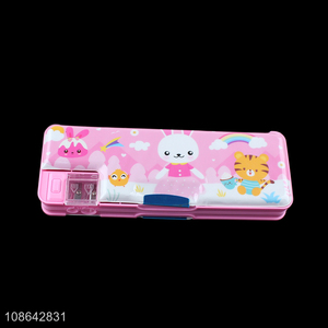 Online wholesale cartoon plastic stationery case pen box
