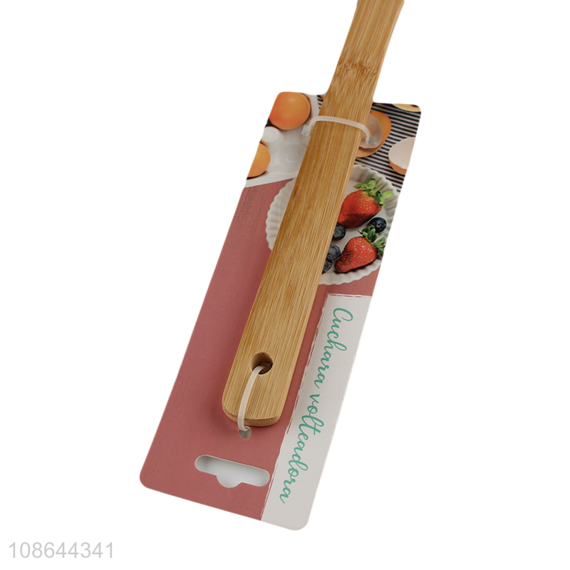 Good quality natural bamoo flat spatula cooking spatula for kitchen