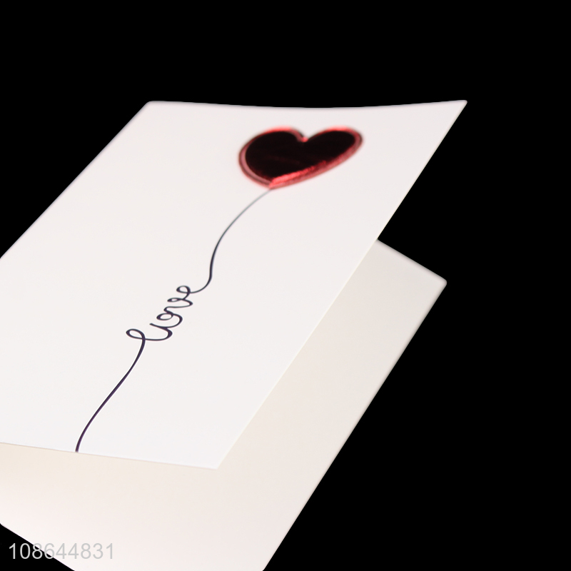 Good quality paper simple Valentine's day greeting card