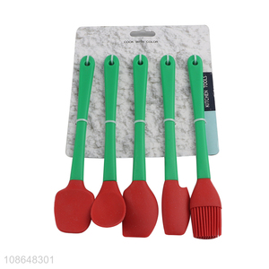 Wholesale 5pcs silicone cake tools set silicone spatula basting brush set