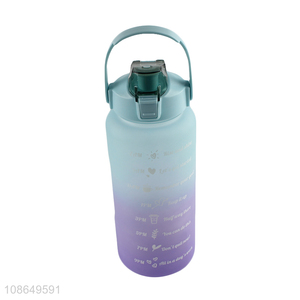 Wholesale 1500ml motivational water bottle with time marker for gym fitness
