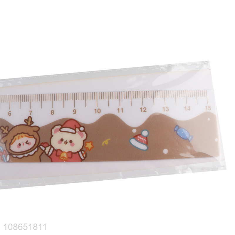 Hot selling Christmas magnetic straight ruler student school supplies