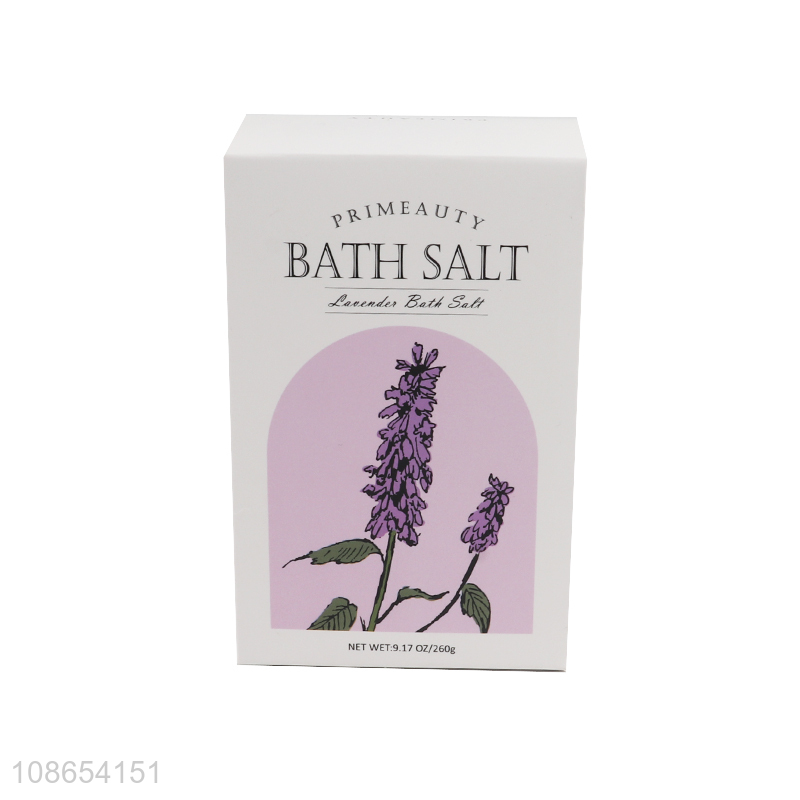 Factory supply 9.17OZ/260g natural organic rose bath salt spa relaxing bath scrub