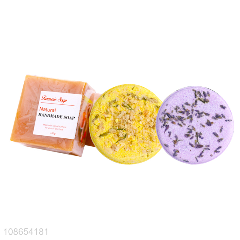 High quality women birthday spa gifts scented candle bath bomb shower steamer set