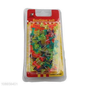 Factory supply school office stationery 50pcs pushpins set for sale