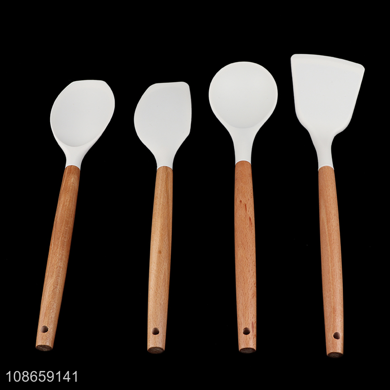 Good quality 18pcs silicone kitchen utensils set with kitchen knife