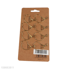 Popular products bird shape cartoon metal paper clips for office