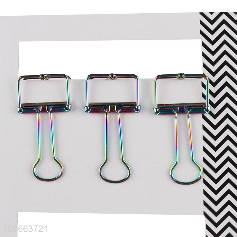 Factory price metal 6pcs stationery file binding clips for sale