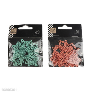 China products star shape metal file paper clips binding clips for sale