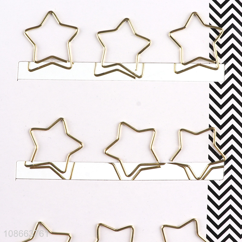 China wholesale star shape school office paper clips binding clips