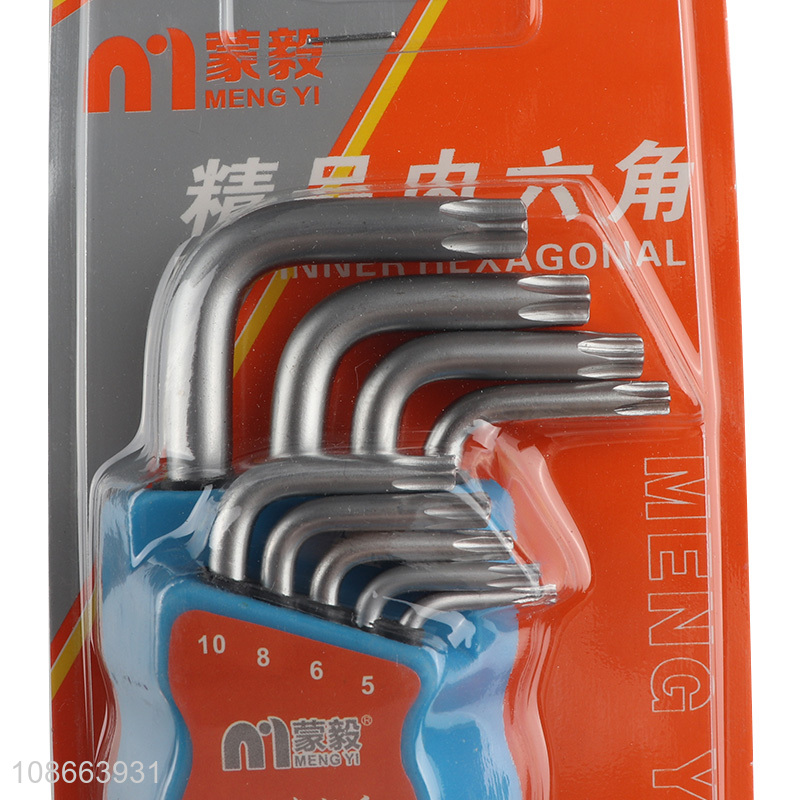 Wholesale 9pcs L type torx head allen wrench hex key set hand tools