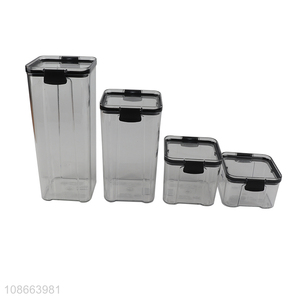 Wholesale 460 626 1300 1700ml airtight plastic food storage jar for kitchen