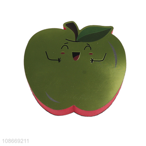 Hot selling apple shaped eva shell felt board eraser for kids