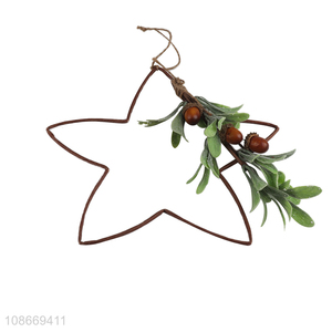 Top quality star shape hanging decorative wreath for christmas
