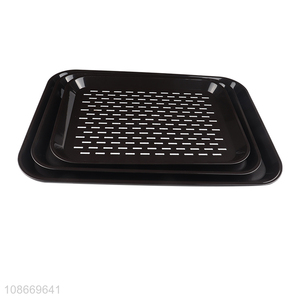 Hot selling rectangle anti-slip unbreakable restaurant food serving trays