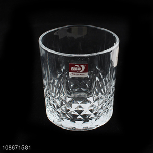 Good quality clear glass drinking cup whiskey glasses for home and bar