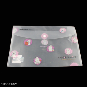 Hot selling clear pp material file bag file folder for office use