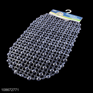 Yiwu market transparent pvc non-slip bath mat foot mat for bathroom