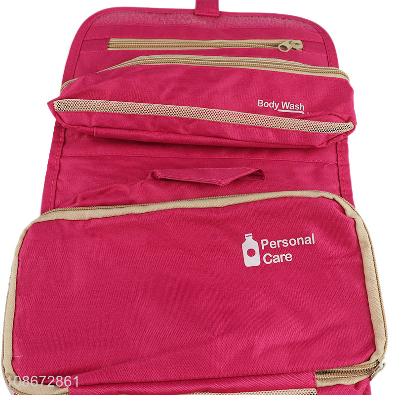 Wholesale 3-in-1 outdoor waterproof folding travel toiletry bag makeup bag