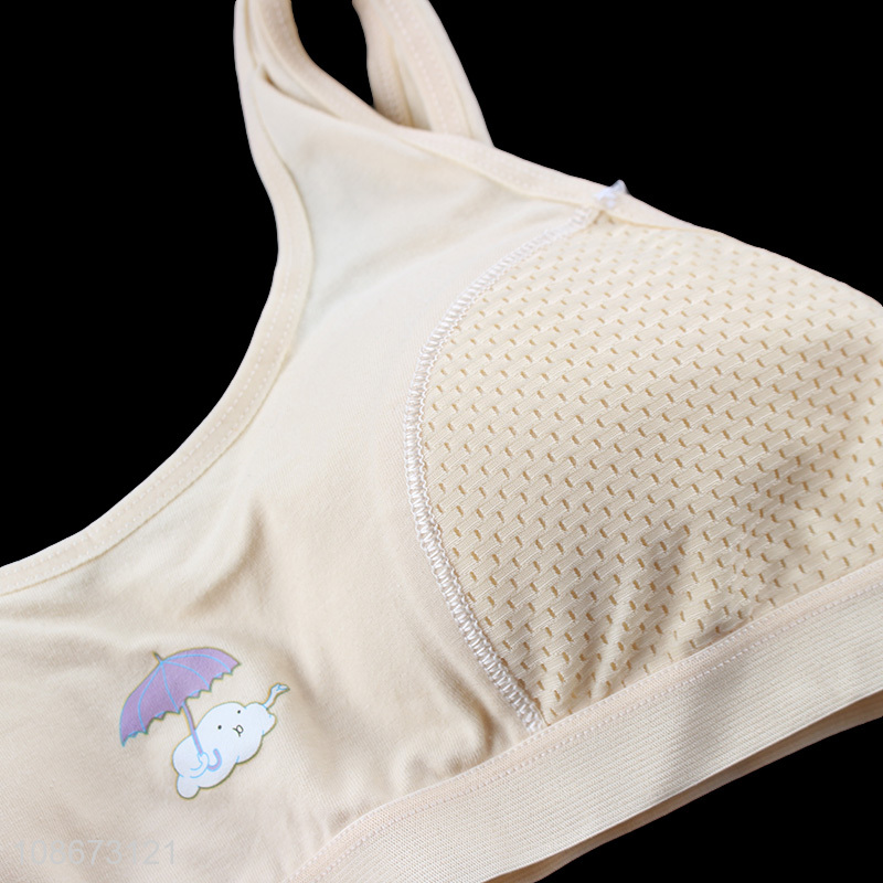 Wholesale breathable girls training bra wireless bra for teen girls
