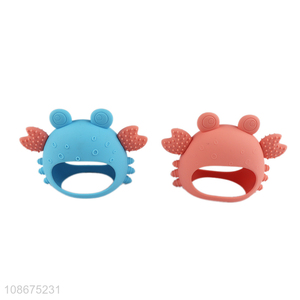 Wholesale crab shape baby teether bpa free silicone baby teething toy