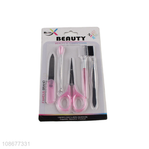 Online wholesale 5pcs beauty tools manicure kit nail grooming tools