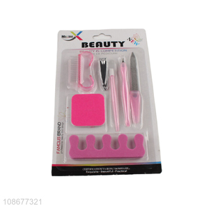 Wholesale 7pcs stainless steel beauty tools <em>manicure</em> pedicure kit