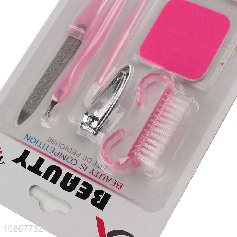 Wholesale 7pcs stainless steel beauty tools manicure pedicure kit