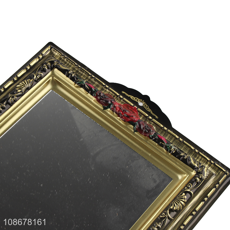 Factory supply antique pvc frame wall hanging mirror for bathroom vanity