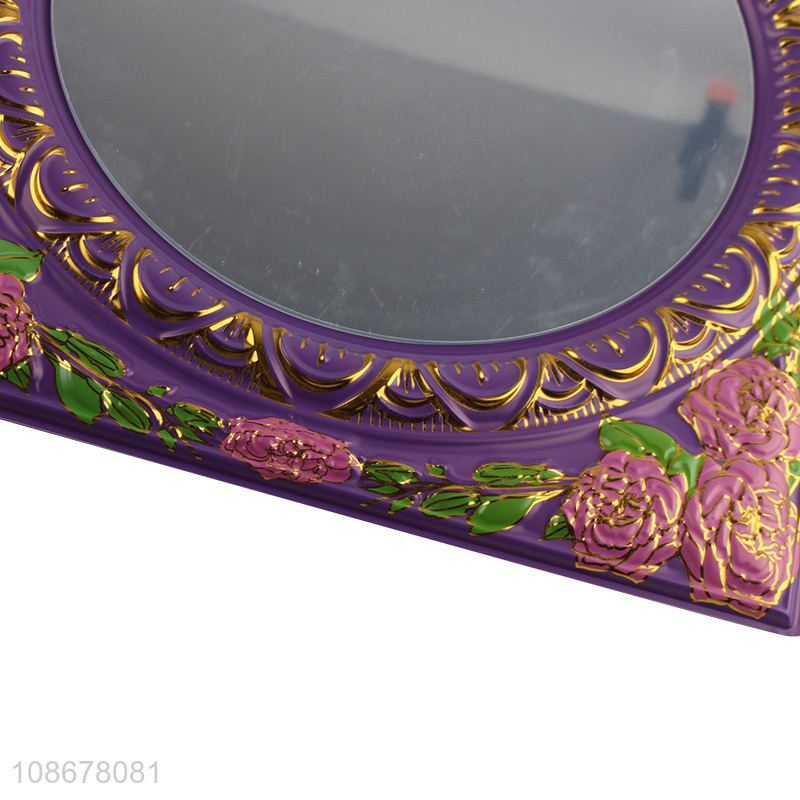 Wholesale Chinese style wall hanging mirror floral framed bathroom mirror