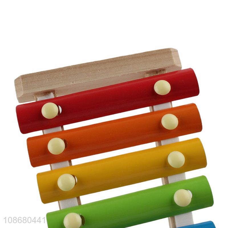Wholesale musicial instrument toy wooden hand knock xylophone for kids age 3+