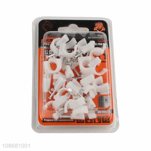 Factory wholesale round nail cable clips for wiring accessories