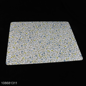 Wholesale reusable non-slip pvc <em>placemat</em> floral print pvc table mat