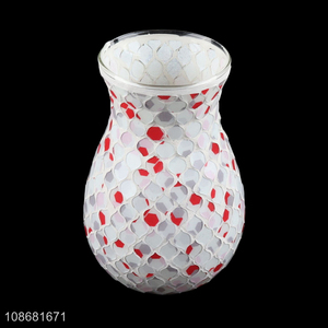 Hot items glass mosaic flower vase indoor gardener pot for sale