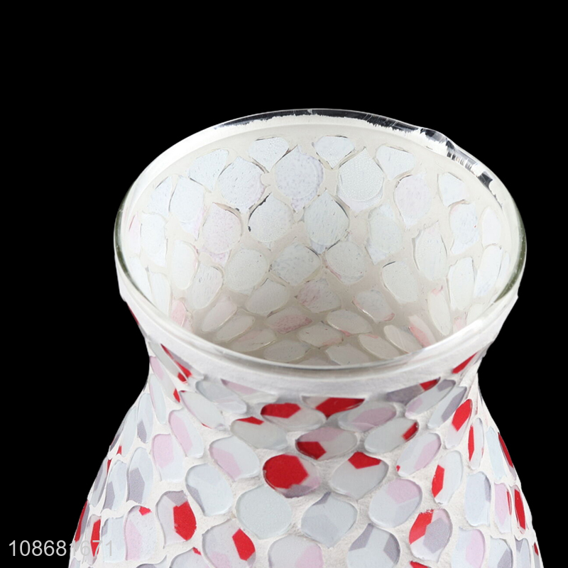 Hot items glass mosaic flower vase indoor gardener pot for sale