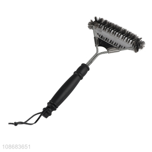 Factory supply reusable steel wire barbecue brush oil brush for sale