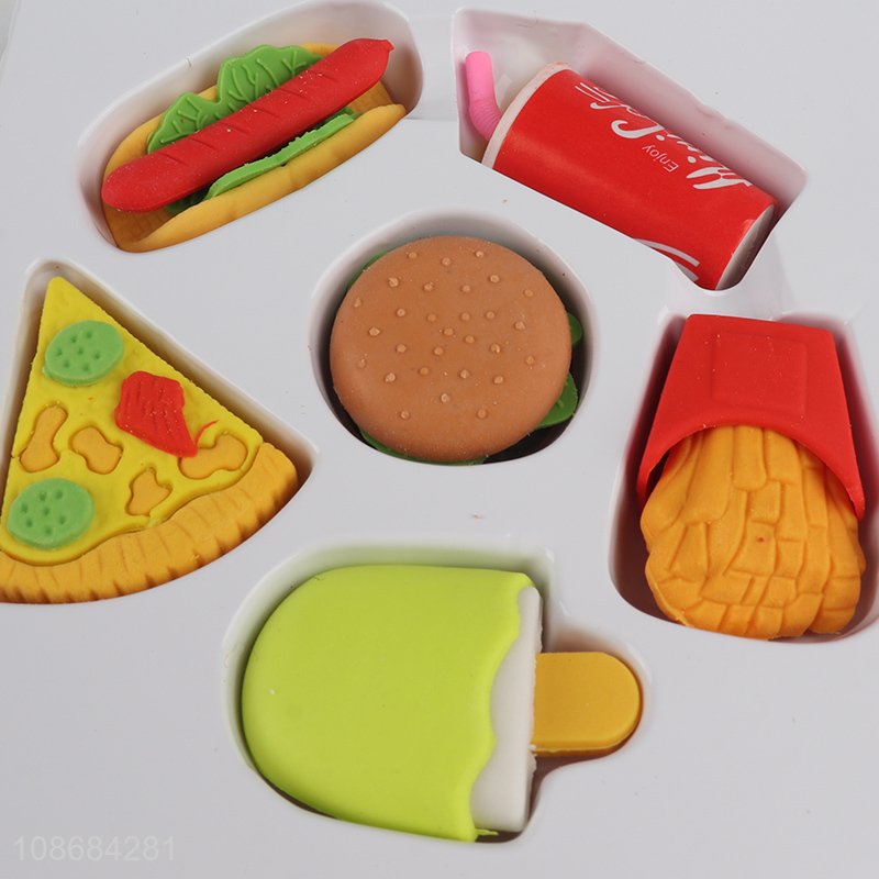 China products cartoon students stationery food series eraser set