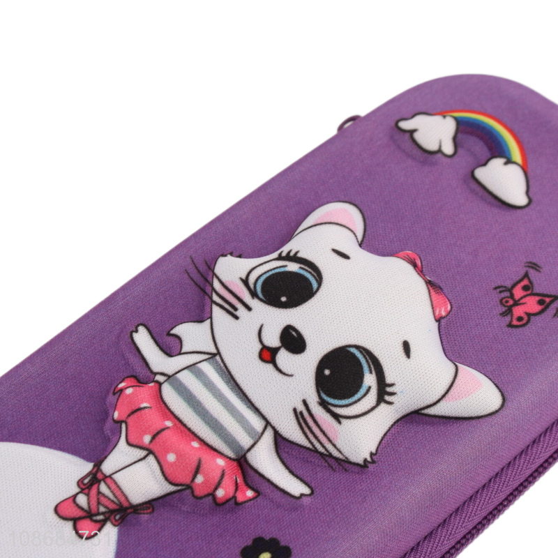 China factory cartoon students stationery pencil case with zipper