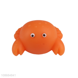 Top quality cartoon baby bath toys waterproof crab toy for sale