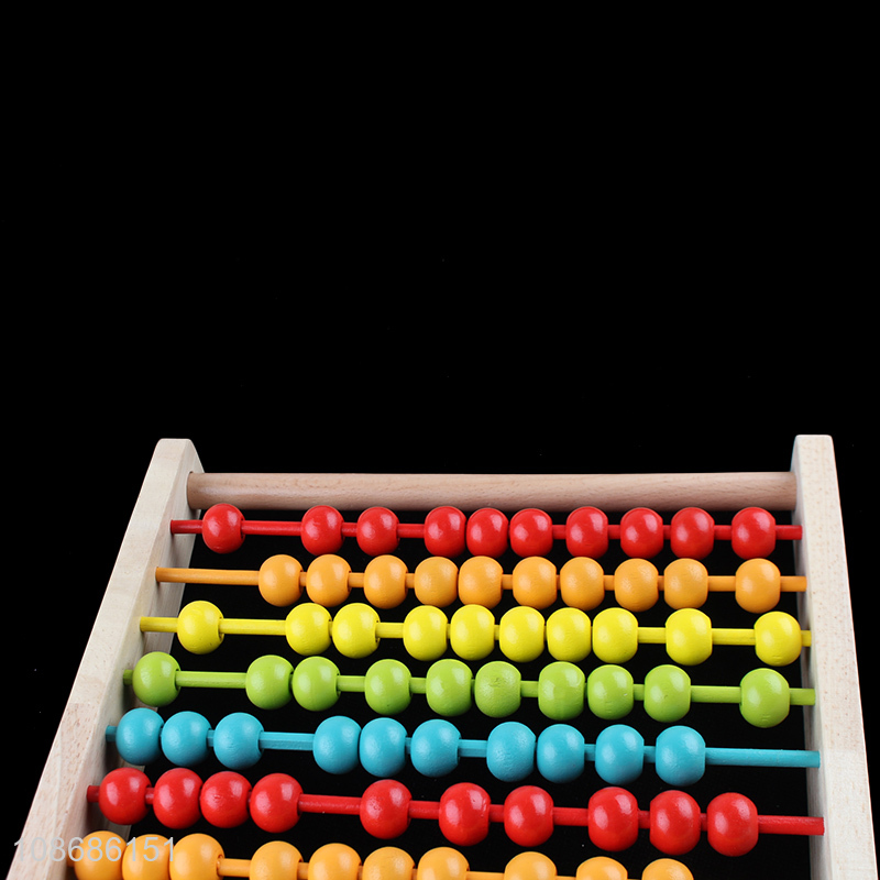 Factory supply wooden rainbow abacus beads counting toys kids math toys
