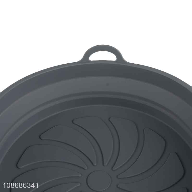 Factory price folding silicone heat-resistant baking pan air fryer pot