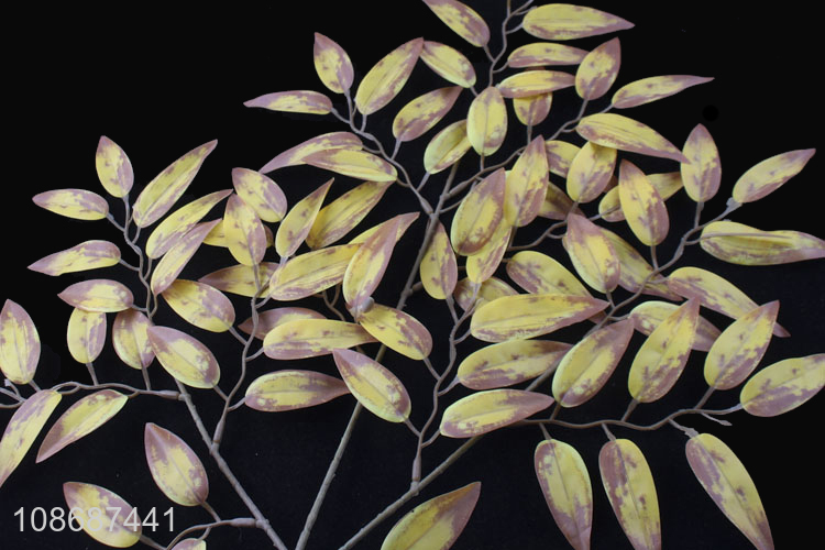 Wholesale 91pcs leaves 3 branch cotonier leaf artificial plant for decor