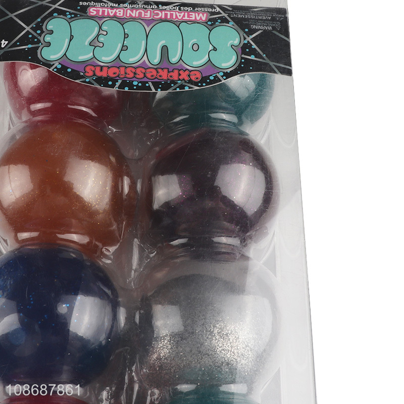 Wholesale fun metallic sticky balls toy fidget sensory toy for kids children