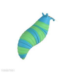 Online wholesale soft TPR caterpillar toy anti-anxiety stress relief toy