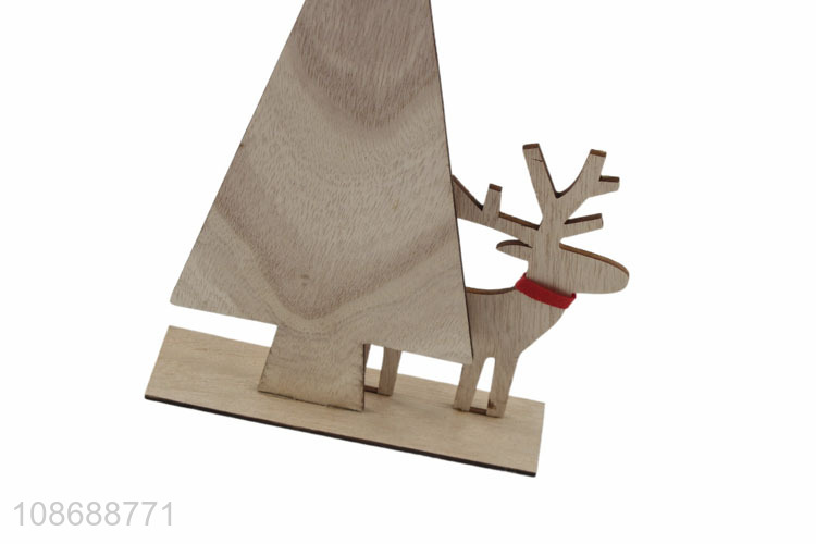 Popular product Xmas table decorations wooden Christmas statue figurine