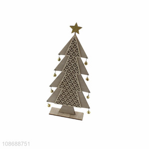 High quality hollowed-out wooden Christmas tree statue wooden holiday gifts