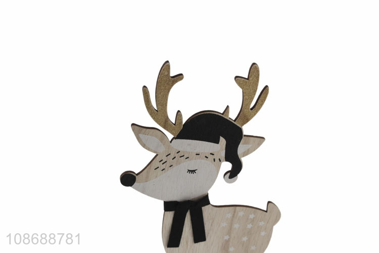New product wooden table ornaments Christmas reindeer desktop decoration