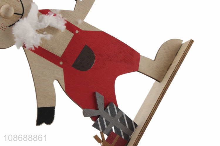 Wholesale Christmas ornaments wooden Christmas reindeer statues display props