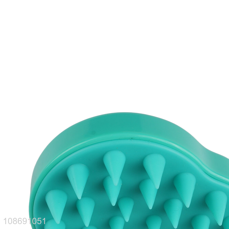 Hot selling silicone scalp massager shampoo brush with soft bristles